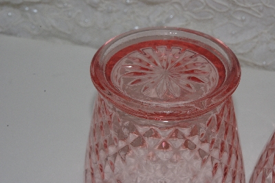 +MBA #524-0067  "Imperial Pink Diamond Quilt Vintage Cream & Sugar Set"