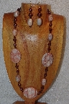 +MBAHB #312-0005 "Redline Marble & Mixed Bead Necklace"