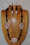 +MBAHB #312-0030  "Redline Marble & Mixed Bead Necklace"