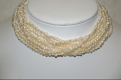 +MBA #RS   Ross-Simons 8 Strand Sterling Fresh Water Pearl Necklace