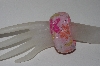 +MBAMG #S99-0012  "Pink Floral Resin Bangle Bracelet"