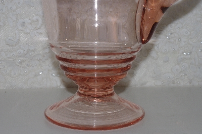 +MBAMG #108-0103  "Vintage Fancy Pink Glass Pitcher"