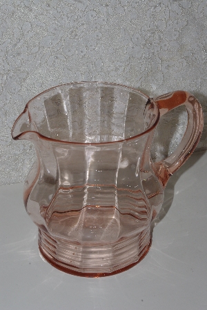 +MBAMG #108-0079  "Vintage Pink Glass Pitcher"