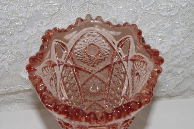 +MBAMG #108-0034  "Fancy Pink Glass Vase"