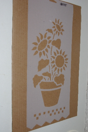 +MBAMG #009B-0103  "Large Potted Sunflower Stencil"