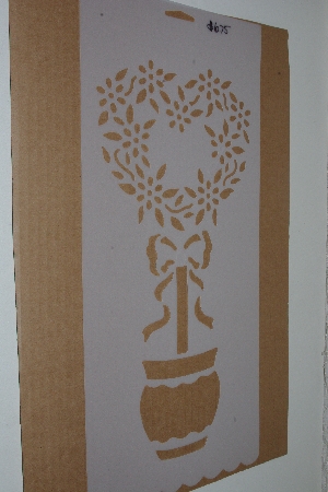 +MBAMG #009B-0102  "Large Potted Floral Stencil"