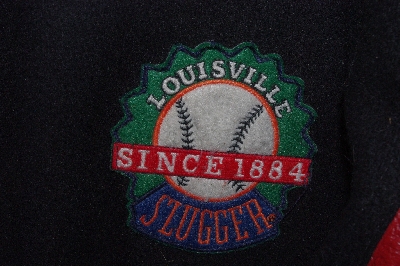 +MBACF #589-0013  "Red & Black Louisville Slugger Baseball Jacket"