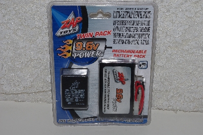 +MBACF #598-0004  "Zap Toys Twin Pack 9.6V Rechargeable Battery Pak"
