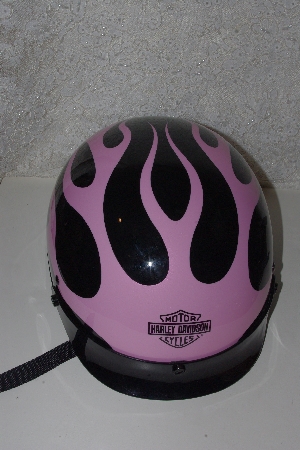 +MBAMG #999-0124  "Women's 2009 Black With Pink Flame harley Helmet"