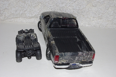 +MBACF #999-0019  "Diecast F-150  Ford Camo Truck With Diecast Polaris 4 Wheeler"