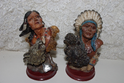 +MBACF #999-0086  "Set  Of 2 Native  American Figurines"