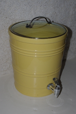 +MBAAF #0013-0139 "2006 American Atelier Large Yellow Ceramic Beverage Dispenser"