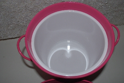 +MBAAF #0013-0143  "Pink Metal Ice Bucket With Scoop & Liner"