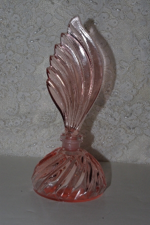 +MBAAF #0013-0093  "Vintage Fancy Pink Glass Perfume Bottle"