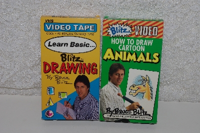 MBACF #VHS-020  "Set Of 2 Bruce Blitz  Drawing Lesson VHS Tapes"
