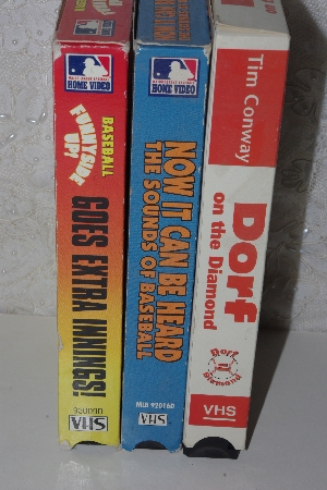 MBACF #VHS-0224  "Set Of 3 Funny Baseball Funny VHS Videos"