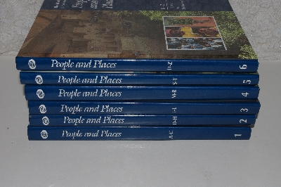+MBACF #B-0098  "1993 Set Of 6 World Book Encyclopedia Of People & Places Hardcover Books"
