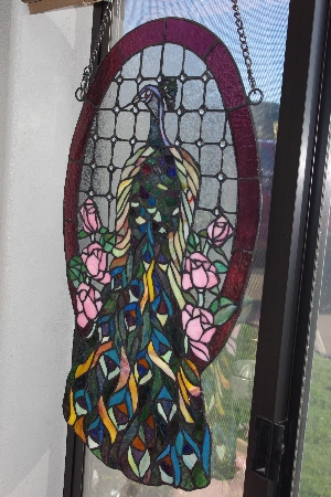 +MBACF #DVD-0125  "2003  Stained Glass Peacock Window Panel"
