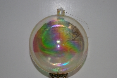 +MBA #S29-232  "1980's Set Of 6  150mm Iredescent Acrylic Ornaments"