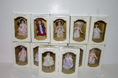 +MBA #S30-272  "2004 Set Of 12 Porcelain 3-1/2" Victorian Doll Ornaments"