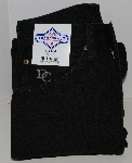 +MBAJ #502-0010   "Size 3/4  34" Long  "Black Diamond Cut Slim Jeans"
