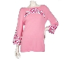 +MBAJ #501-102 "Bob Mackie's Fiesta Floral Embroidered Sweater"