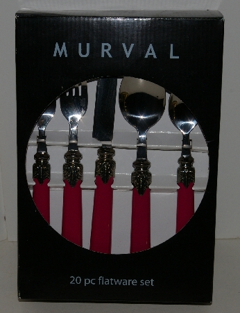 +MBAJ #501-0188  "Murval Pink 20 Piece Flatware Set"
