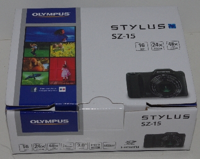 +MBAM #421-0081   "Olympus SZ-15  14MP Long Zoom  Digital Camera With Accessories" 