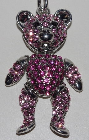 +MBAM #421-0042  "Pink Crystal Bear Key Ring"