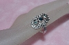 +MBAJ1-0087  "Vintage Look Blue & White Diamond Ring"