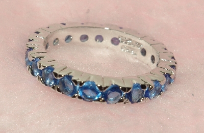 +Lamps II #0227  "Sterling Blue Sapphire Eternity Band Ring"