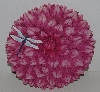 + Lamps II #0464  "Dahila Stepping Stone Pink Flower & Dragonfly Wall Art"