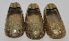 +Lamps II #0063  "1960's Set Of 3 Brass Shoe Ashtrays"
