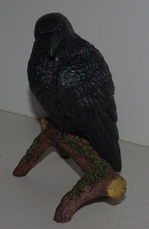 + LAMPS II #409  "Black Crow Sitting On A Branch Figurine"