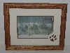 +MBA #W1313-143   "Oak Framed Howling Wolves Photo"