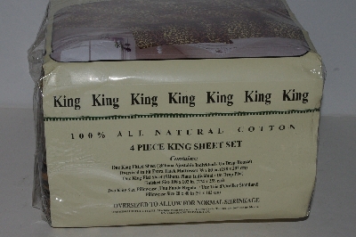 +MBA #F1515-0129  "4 Piece Flannel Lepard King Sheet Set"