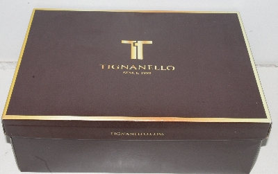 +MBA #1515-117    "Tignanello Suede Navy Lace-Up Oxford Shooties With Stacked Heels"