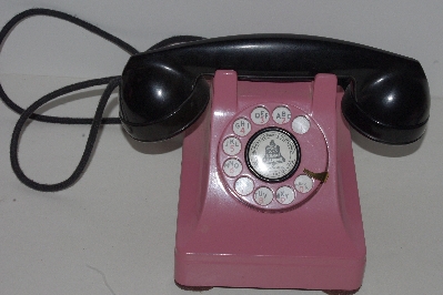 +MBA #1515-0053    "Vintage Pink & Black Bell System Telephone"