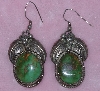 +MBA #1616-300   "Robert/Noreen Kelly Fancy Green Turquoise Earrings"