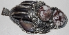 +MBA #1616-260  "M. Tsosie Signed Fancy Sterling Crazy Horse Bear Claw Large Pendant"