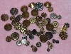 MBA #1616-007  "54 Piece Set Of Metal Vintage Buttons"