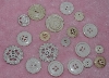 MBA #1616-0057  "Vintage 26 Piece White Button Lot"