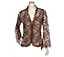 +MBA #1616  "M By Marc Bouwer Brown Lace Jacket With Contrast Knit Tank"