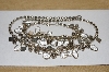 +MBA #1818-0055  "2 Piece Set Silvertone Clear Acrylic Crystal Necklace & Bracelet Set"