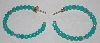 +MBA #1818-182  "Sterling Blue Turquoise bead Hoop Earings"