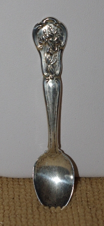 MBA #1919-0001  " 1978 Texas Franklin Mint  Mini Sterling State Flower Spoon"
