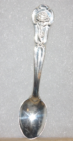 MBA #1919-0070  "1978 Ohio  Sterling Franklin Mint Mini State Flower Spoon"