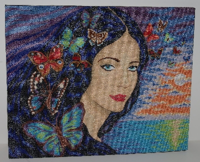 MBA #2929-0098  "Collection D'Art Hand beaded Tapestry"