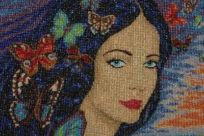 MBA #2929-0098  "Collection D'Art Hand beaded Tapestry"