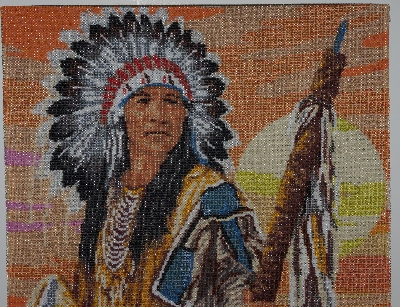 MBA #2020-0082  "L' Indien" Hand Beaded Tapestry"